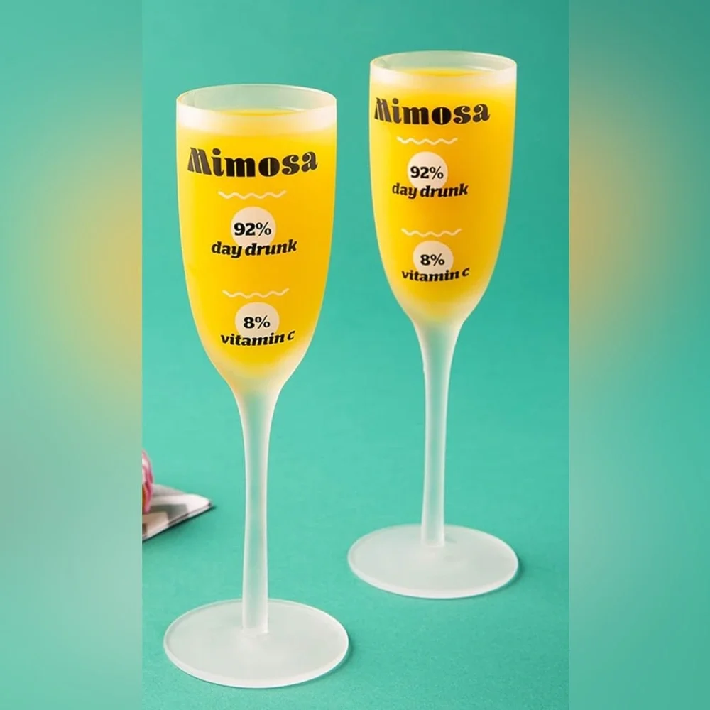 BigMouth Inc. Mimosa Recipe Glass Set – Set of 2 - Picture 5 of 5